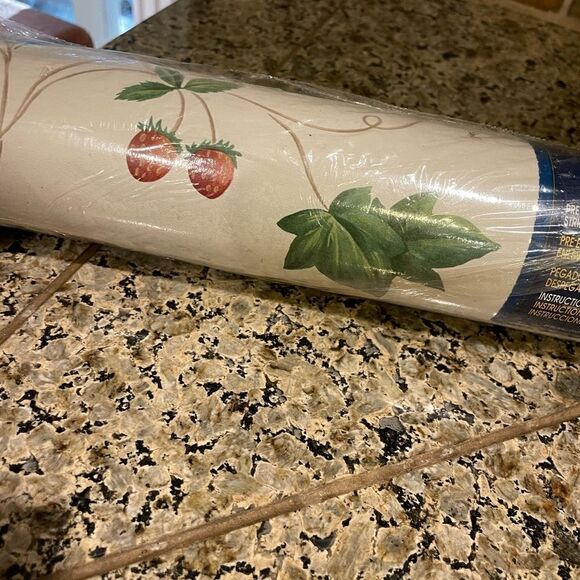 Village Strawberry Blueberry Flowers Print Wallpaper Drawer Lining Paper - Picture 14 of 16